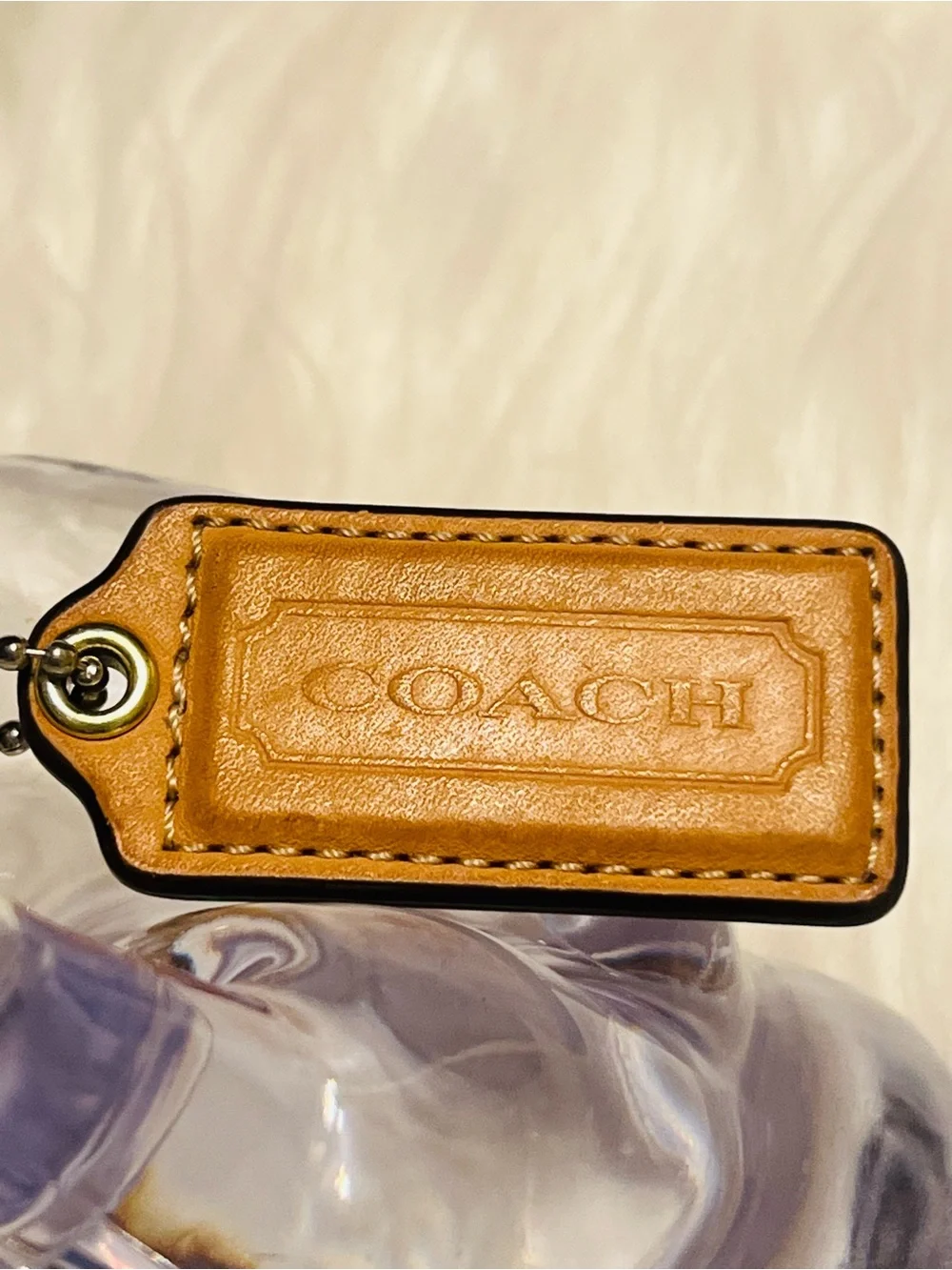 Coach leather key